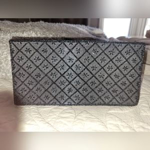 NWOT Preston & York Evening Beaded Bag Gun Metal Gray